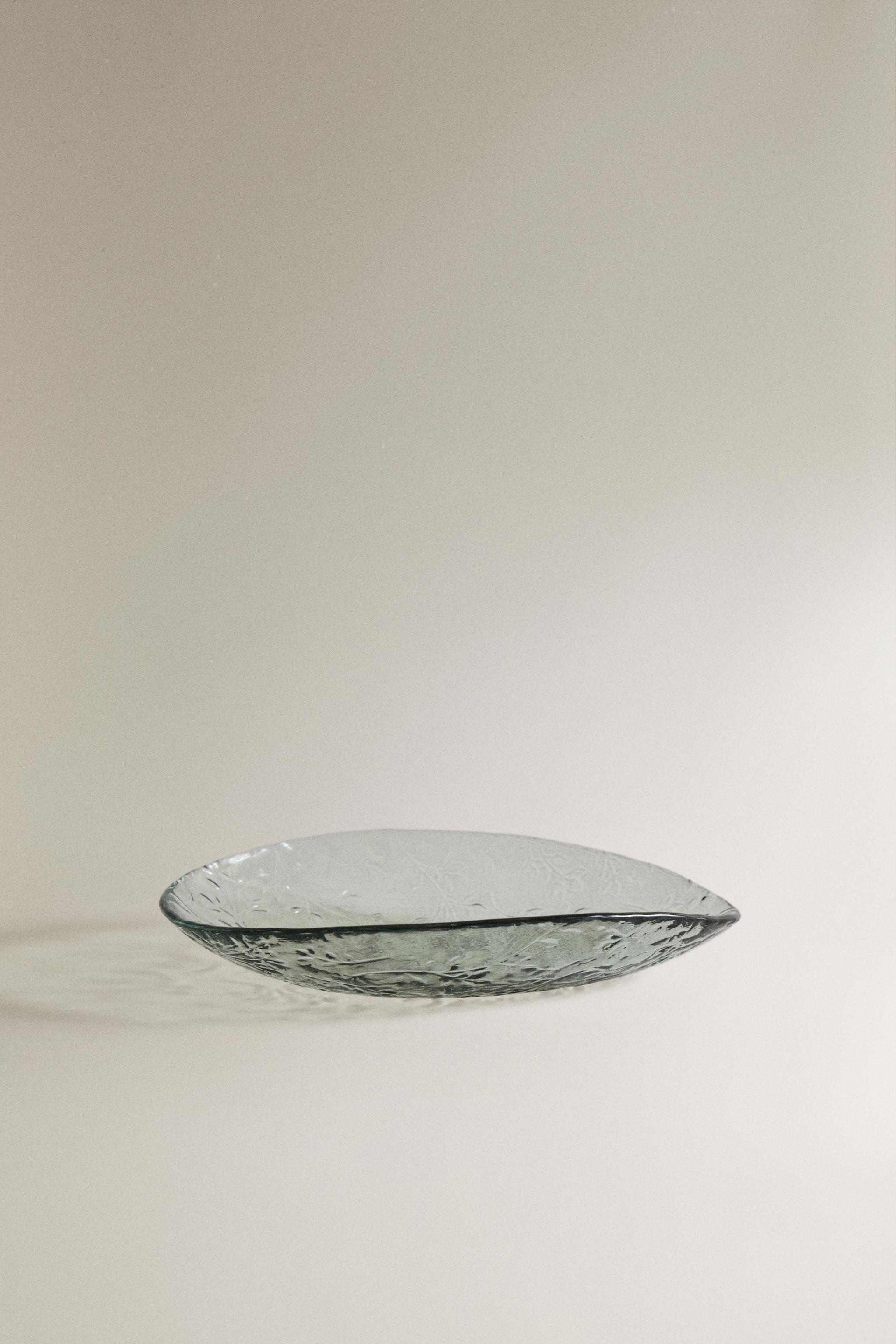 SMALL FLORAL GLASS BOWL